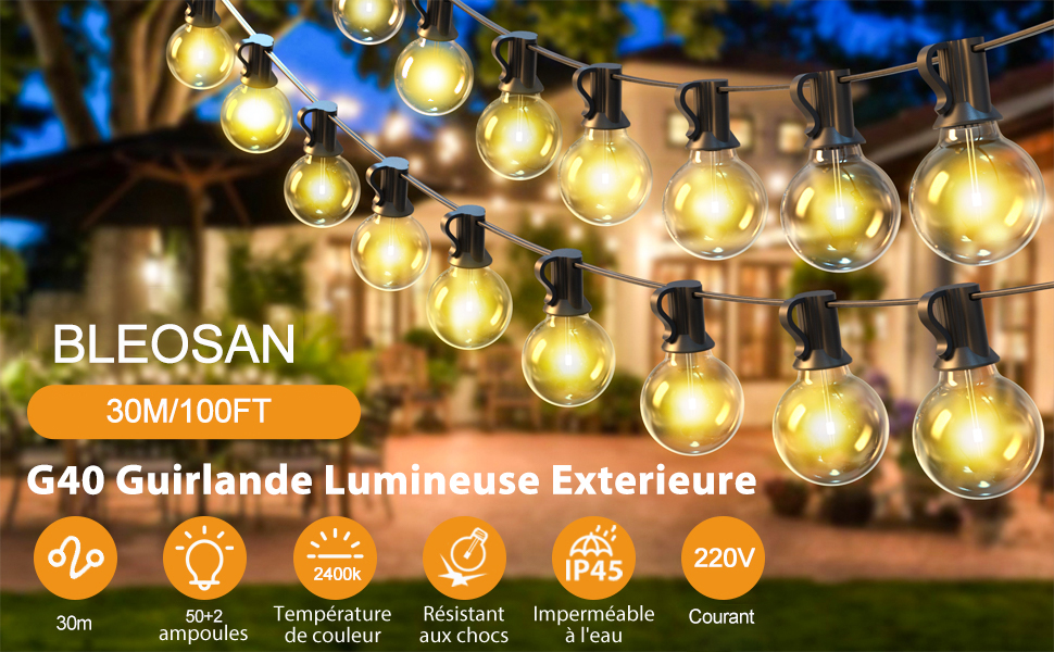 Guirnalda de luces LED Guinguette