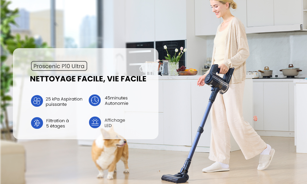 Chargeur Universel 17 En 1 36V - Compatible Aspirateur PROSCENIC P10 Pro/P11 - Protections Complètes - Marque Française