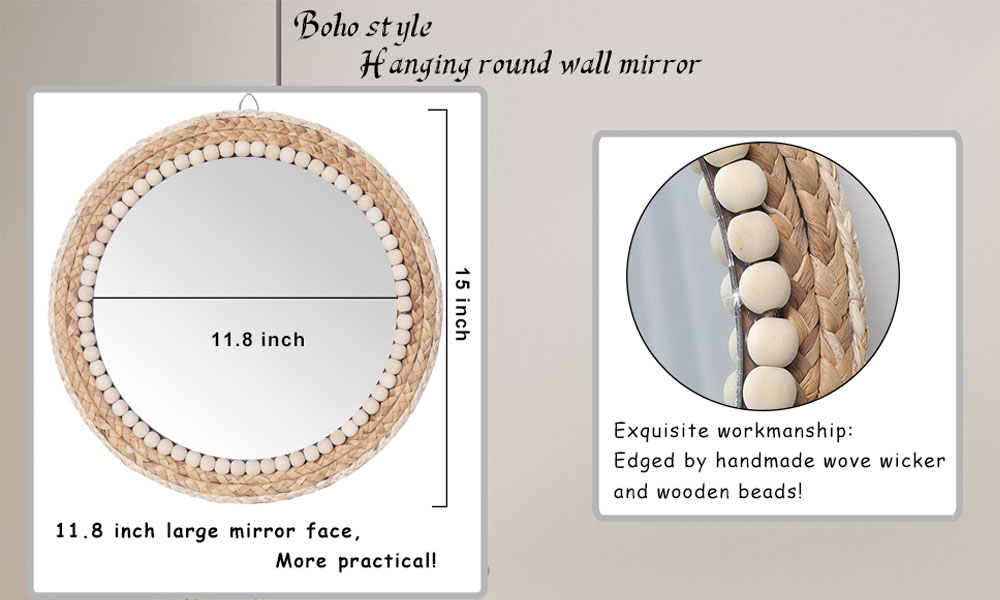 38cm Miroir Rotin Rond Mural Miroir Décoration Boho Bohème Pour Salon Chambre Salle De Bain -ATMOSPHERA || VIDAXL || Safavieh Soldes AAHKMJXYDAFdJAOAIMEbOAchxxmgmvIItZS6o7wq5RbzOezTYu Su7VNV