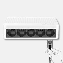  S105 Switch 5 Ports Mégabit 10/100 mbps (Ports RJ45, Hub RJ45, Auto MDI/MDIX, Auto-négociation, Plug and Play, Aucune Configuration) pour Bureau ou Maison