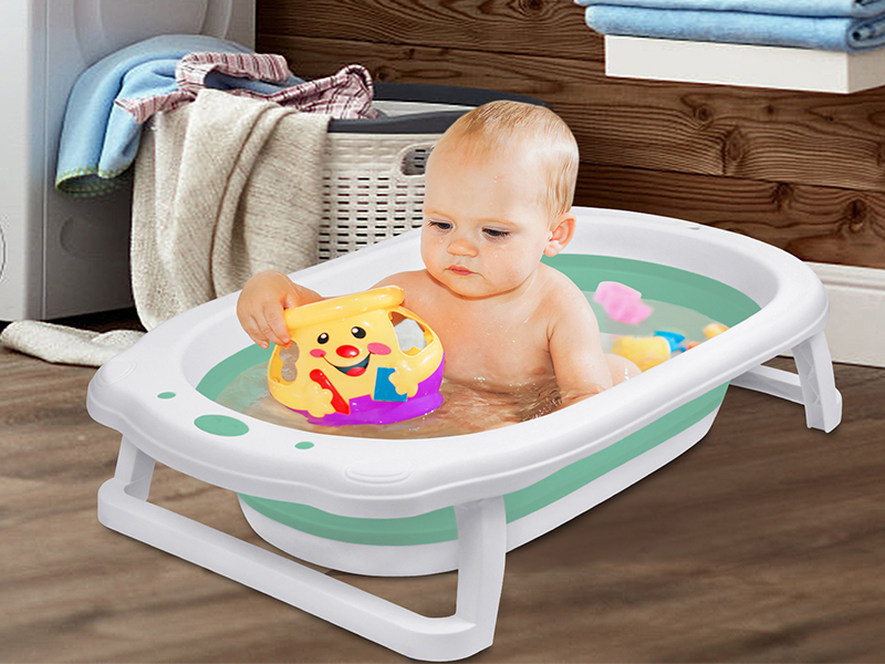 Aufun Baignoire Bébé Pliable Baignoire Bébé Ergonomique avec Pieds  Antidérapants pour Bébés et Nouveau-nés (Rose + Coussin de bain)