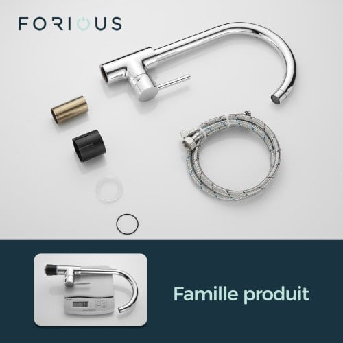 FORIOUS Robinet De Cuisine Rotatif à 360° Mitigeur Cuisine Chaude Et Froide Robinet D'évier Monocommande En Laiton Chromé -Promos Gout Cuisine Boutique AAHKMJXYDAFdJAOAIMEbOAchxxmgmvIItZS6o7wq5RbzOezTYu Su7VNV