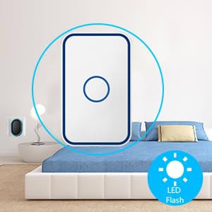 Carillon Sans Fil Enfichable - SDLOGAL Sans Fil Sans Pile, 60 Mélodies 5-Niveaux Volum Et, LED Flash, Kit De Carillon Avec 150 Mètres, LED Flash -Dagrand Magasin AAHKMJXYDAFdJAOAIMEbOAchyxnZbo9Kty7R s5oTT0wTrxv0ZE7