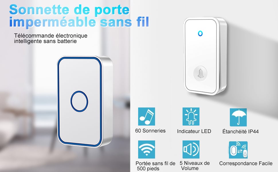 Carillon Sans Fil Enfichable - SDLOGAL Sans Fil Sans Pile, 60 Mélodies 5-Niveaux Volum Et, LED Flash, Kit De Carillon Avec 150 Mètres, LED Flash -Dagrand Magasin AAHKMJXYDAFdJAOAIMEbOAchyxnZbo9Kty7R s5oTT0wTrxv0ZE7 Kg1X6yLotYOCKU09h9klo92tubImOj4WthypL4OElv0ifnoMOfLEOVwg3OebXZUUJRsURpfXABahmA=