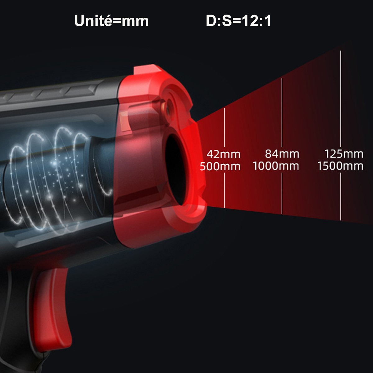 Thermometre Infrarouge, -58 °F A 1112 °F (-50 °C A 600 °C) Pistolet De Temperature Laser Numerique Sans Contact, Avec écran LCD Rétroéclairé, Pile Non Incluse -Promos Brico Forte Boutique AAHKMJXYDAFdJAOAIMEbOAchyxnZbo9Kty7R s5oTT0wTrxv0ZE7 Kg1X6yLotYOCKUbRQ3tn1ygHMUSeRCulapm1paq5FQEtVWNilU Wf2YKg==