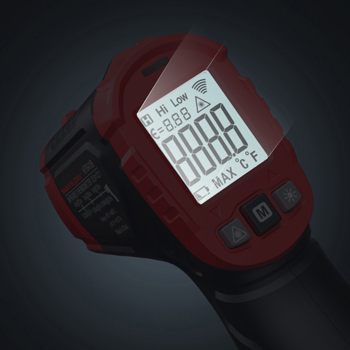 Thermometre Infrarouge, -58 °F A 1112 °F (-50 °C A 600 °C) Pistolet De Temperature Laser Numerique Sans Contact, Avec écran LCD Rétroéclairé, Pile Non Incluse -Promos Brico Forte Boutique AAHKMJXYDAFdJAOAIMEbOAchyxnZbo9Kty7R s5oTT0wTrxv0ZE7 Kg1X6yLotYOCKUbRQ3tn1ygHMUSeRCulapmjDG4TByeG1CRKpcvu4bbGA==