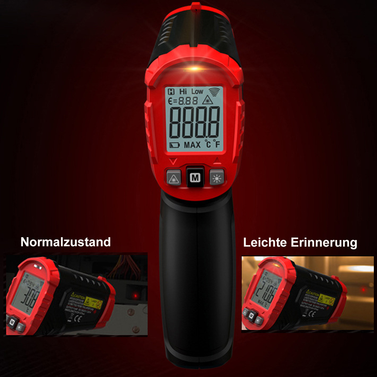 Infrarot Thermometer, Berührungslose Digitale Lasertemperaturpistole Von -58° F Bis 1112° F (-50° C Bis 600° C), Mit Hinterleuchtetem LCD-Display, Ohne Akku -Werkzeug Garten Verkauf AAHKMJXYDAFdJAOAIMEbOAchyxnZbo9Kty7R s5oTT0wTrxv0ZE7 Kg1X6yLotYOCKUsJly7IZ8OZ8p75GBK oSNfp91iWfKpfHbSo8qD6gv0A==