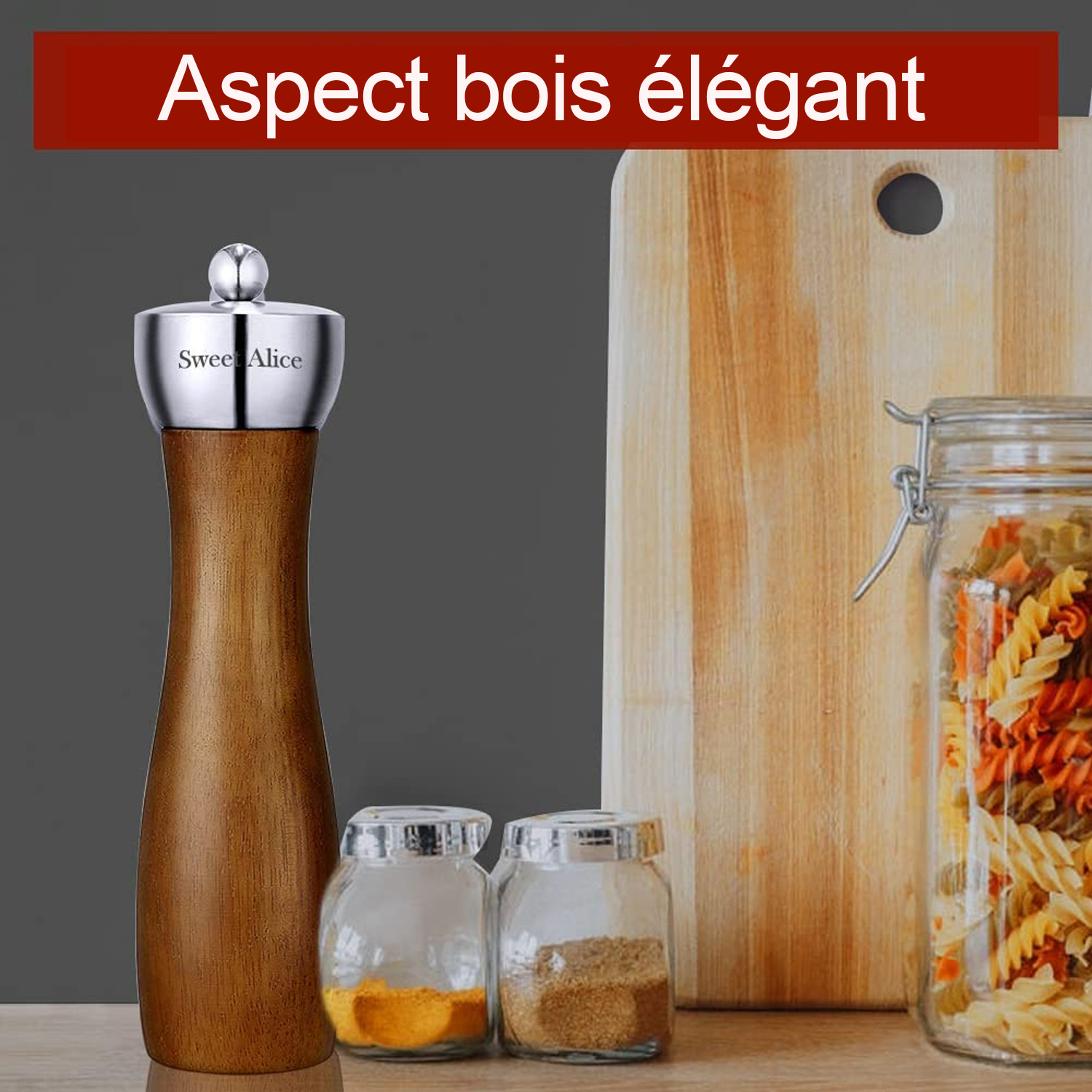 Moulin A Poivre Et Sel, Lot De 2 Moulin Sel Poivre Bois, Manuel Moulin à Sel Et Poivre, Réglables Broyeur D'Épices En Céramique, Salière Et Poivrièr 8,5 Pouces, Pour Sel De Mer, Piment, Poivre -Argent -Promos Gout Cuisine Boutique AAHKMJXYDAFdJAOAIMEbOAchyxnZbo9Kty7R s5oTT0wTrxv0ZE7 Kg1X6yLotYOCKUxcfC Z09Cky4yAv0zzZX96 eqlYI3yPEe7fsuddGSmuiBCTdiW9yL8RwsFDellCE=
