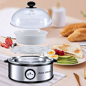 Cuiseur à œufs, Cuiseur à œufs Électrique Sweet Alice 360 W Appareil Vapeur Sans BPA Pour 1 à 7 œufs Doseur Et Perce-oeufs Inclus -Petit Électroménager AAHKMJXYDAFdJAOAIMEbOAchyxnZbo9Kty7R s5oTT0wTrxv0ZE7 Kg1X6yLotYOCKWYy0DGiOOHKyOMdnfGor5G7p8tHpsNUhFdssKHpnyALA==