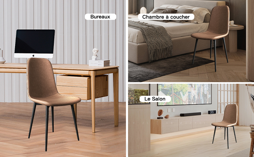 Lot De 4 Chaise Salle à Manger Scandinaves, Chaise Rembourrée De Cuisine, Rétro Chaise De Bureau Avec Pieds En Métal, Confortable Et Durable, Café-Noir -Homcomes Boutique AAHKMJXYDAFdJAOAIMEbOAchyxnZbo9Kty7R s5oTT0wTrxv0ZE7 Kg1X6yLotYOCKWsteia 9UBF1e2MX