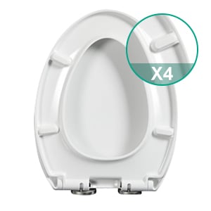 Abattant wc familial lunette de toilette en polyéthylène pour adultes  moutarde - Conforama