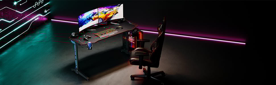 SONNI Gaming Table Tavolo Da Computer Ergonomico, Con Tappetino Per Mouse, 2 Ganci, Porta Bevande E Porta Cuffie, Carbon Optics Black 140cm -Armonia Casa AAHKMJXYDAFdJAOAIMEbOAchyzYt73u20nz vnkZ4aheOkfJFH4d6K2SWcXUKV1MsJKQccViyP7KXEdwWfJLwpdCEvz5utm6OUT8JtrRsbMogg==