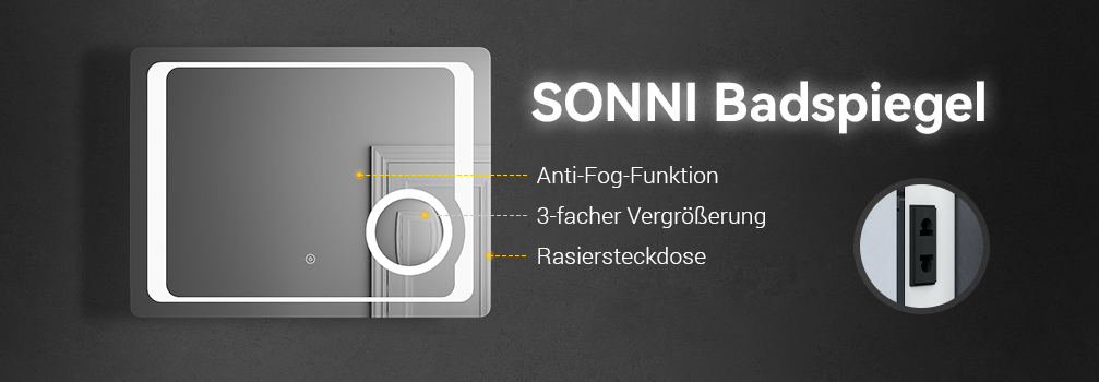 SONNI LED Badspiegel Ansicht