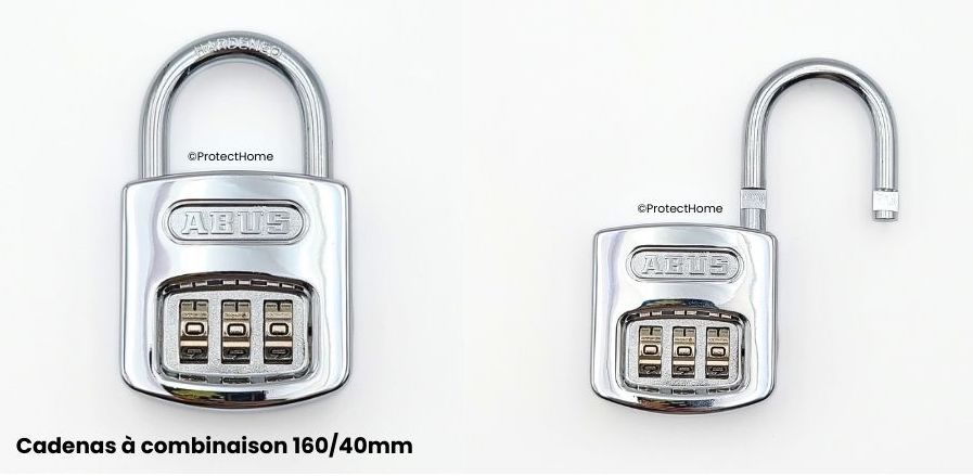 Cadenas abus à combinaison 160/40 avec 3 lignes de code