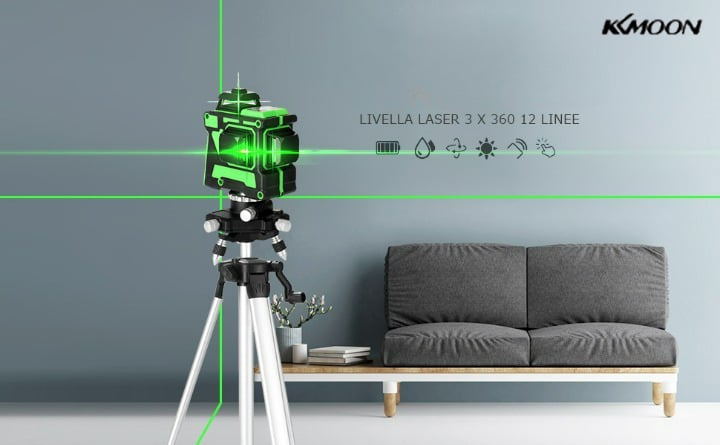 Niveau laser 360°, KKnoon 4D 16 Lignes Niveau Laser 3