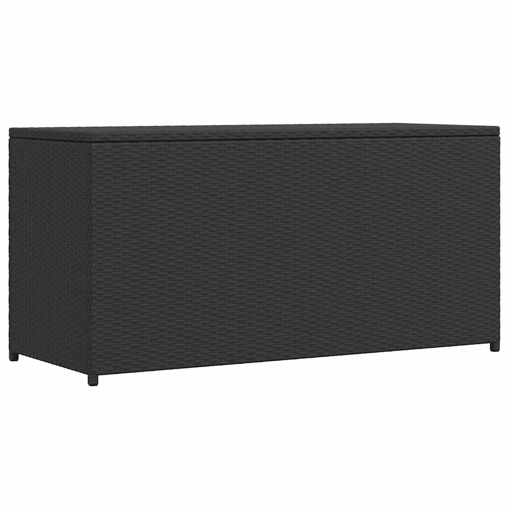 Garten-Aufbewahrungsbox Schwarz 120×50×60 cm Poly Rattan