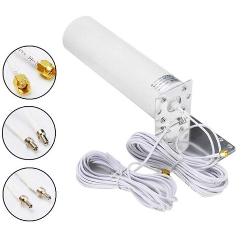 Externe 4G-LTE-Antenne mit zwei SMA-Steckern – 5 m Kabel für Router/Modem – Verbessert das Signal – Für Zuhause und Büro – Mobilfunknutzer