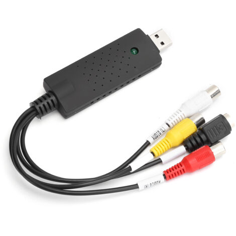 Externe schwarze USB 2.0-Videoaufnahmekarte, kompatibel mit Windows und Linux