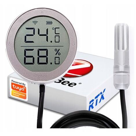 Externer Sensor Temperatur Luftfeuchtigkeit LCD ZigBee TUYA -25 +99°C