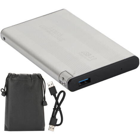 Externes USB 3.0-Gehäuse für 2,5-Zoll-Festplatten/SSDs – Silber GK05 – Tragbarer Hochgeschwindigkeitsspeicher
