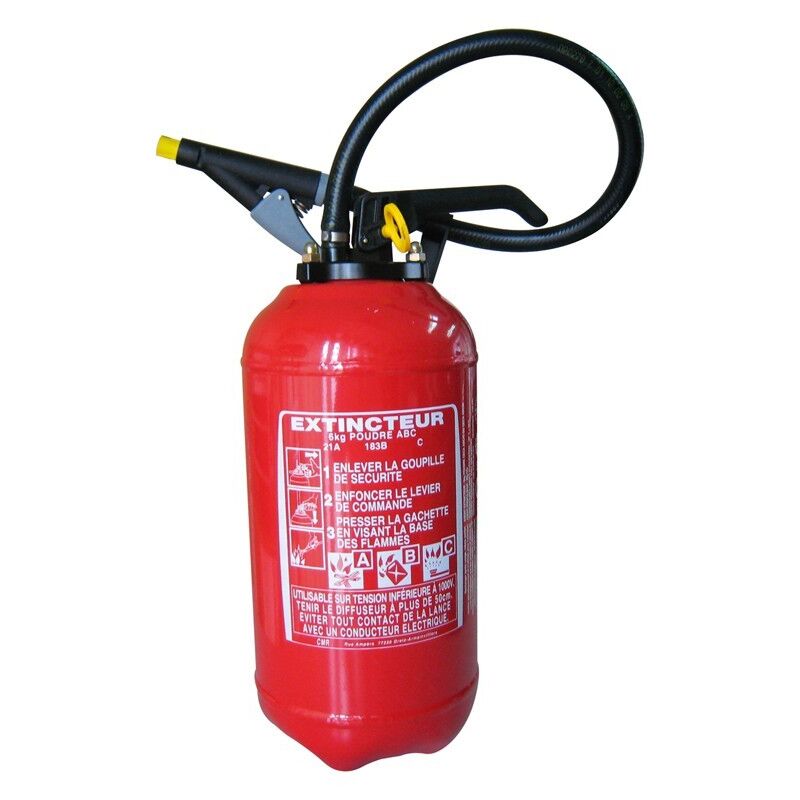 Maxter - Extincteur 6KG Pression Auxiliaire – Poudre abc Polyvalente