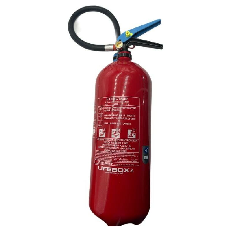 Lifebox - Extincteur à eau 6L pour feux de classe abf