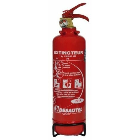 Extincteur poudre polyvalente abc 2 kg sous pression avec indicateur