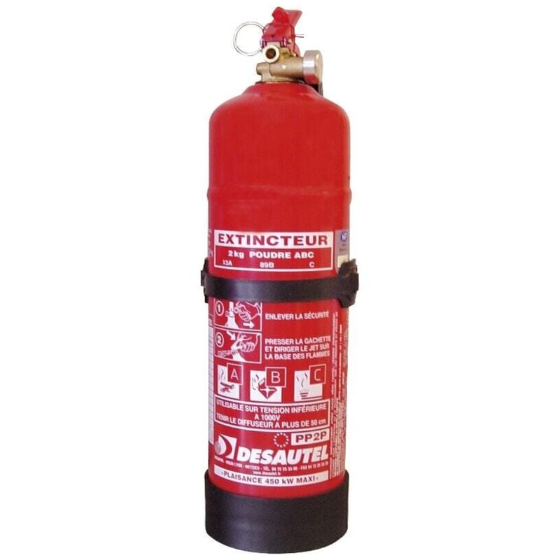 Finish - Extincteur poudre polyvalente abc 2 kg sous pression avec indicateur