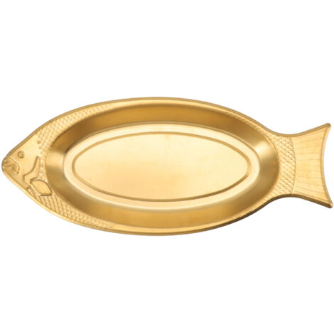 Extra dicke, fischförmige Servierplatte aus Edelstahl für Geburtstag und Hochzeit