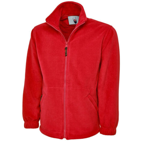 Extra dicke Unisex Fleecejacke 300 g/m² Antipilling Rot L