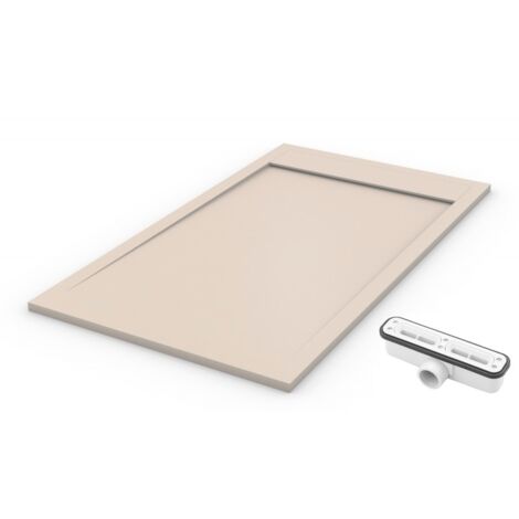 Extra flache Duschwanne PREMIUM AMBIENTE Hellbeige RAL 1013 90x100