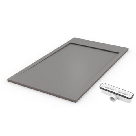 Extra flache Duschwanne PREMIUM AMBIENTE Staubgrau RAL 7037 80x110