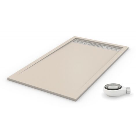 Extra flache Duschwanne PREMIUM Hellbeige RAL 1013 80x100