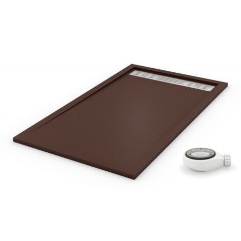 Extra flache Duschwanne PREMIUM Schokolade RAL 8017 90x100