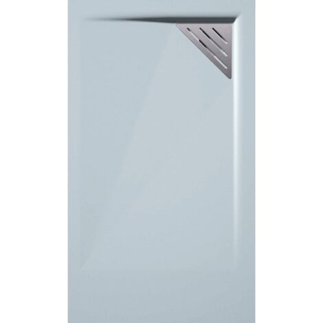 Extra flache Duschwanne TRINITY in GRAU 90x180 cm Ablauf linksbündig