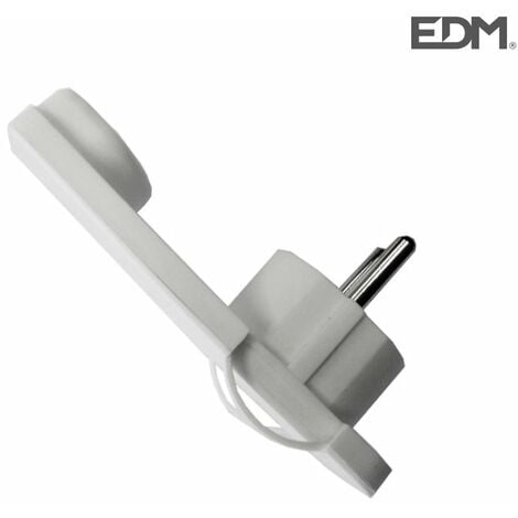 GREENICE Extra-flat Schuko plug 10/16A T/Tl 4.8mm (Shrink-wrapped) White [E3-40080] (E3-40080)