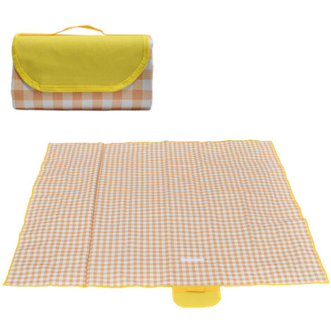 Extra große 2 m x 2 m Picknickdecke, faltbar, wasserdicht und sandabweisend, mit Griff, ideal zum Campen, Wandern und Angeln.