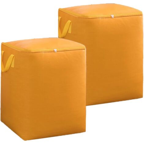 Extra große und robuste orangefarbene Transportbox mit 64 Gallonen Fassungsvermögen (2er-Pack)