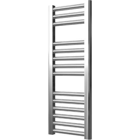 Extra High Heat Output Chrome Central Heating Towel Rail 300 x 800mm Flat Bathroom Radiator Heater