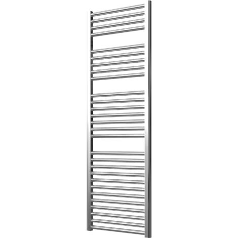 Extra High Heat Output Chrome Central Heating Towel Rail 500 x 1500mm Flat Bathroom Radiator Heater