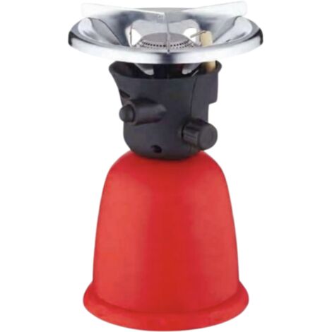 EXTRA+ Hornillo Gas Autoencendido TR-3192, Rojo, Compatible con Cargas de Gas Butano 190 gr
