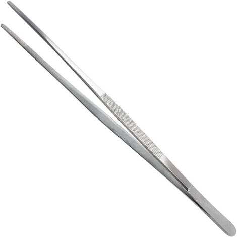 Extra lange 30 cm/12 Zoll Edelstahlzange mit präziser gezahnter Spitze für Aquascaping, Gartenarbeit, Kochen, industrielle Arbeiten und weitere Anwendungen
