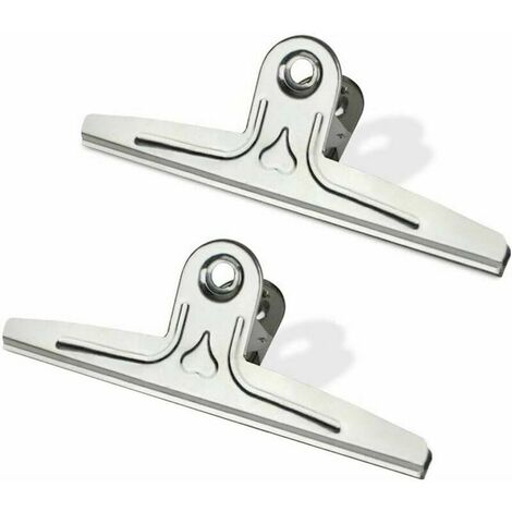 Extra large bouledogue clips, 2 Pack 30cm en acier inoxydable Jumbo géant liant clips papier pinces support pour planche à dessin, art, enseignants, Bureau à domicile (argent)