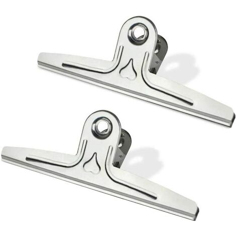 Extra large bouledogue clips, Coideal 2 Pack 30cm en acier inoxydable Jumbo géant liant clips papier pinces support pour planche à dessin, art, enseignants, Bureau à domicile (argent)