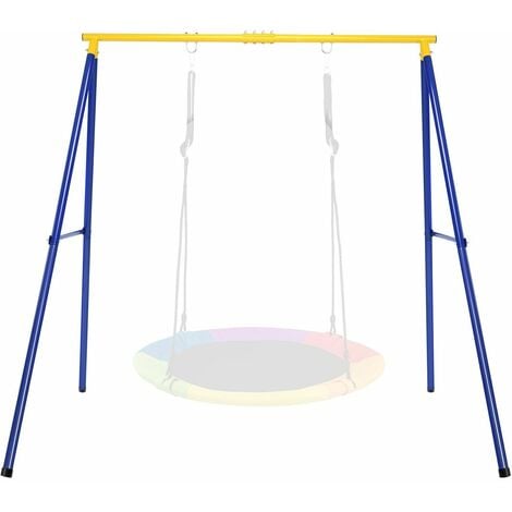 Extra Large Metal Swing Stand Heavy Duty A-Frame Swing Frame W/ Ground Stakes