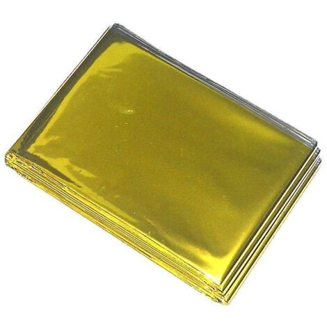 extra large packs of 210 x 130 cm, double-sided emergency thermal sheeting, authentic Mylar space blankets