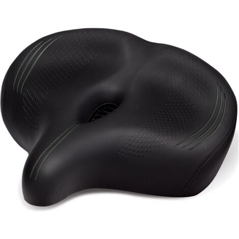 Extra Large Selle de Velo Ultra Confortable, Selle Vélo Anti Douleur, Ergonomique, Homme Femme Selle Bike Life Confort, Selle Vélo pour Vélos Extérieurs et Intérieurs