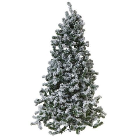 Extra Large Snowy Spruce Tree - Plastic - Height 213 cm - White