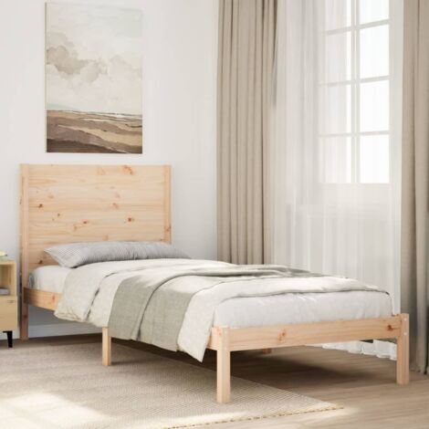 Extra Long Bed Frame without Mattress 100x210 cm Solid Wood vidaXL