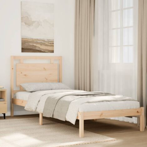 Extra Long Bed Frame without Mattress 100x210 cm Solid Wood vidaXL